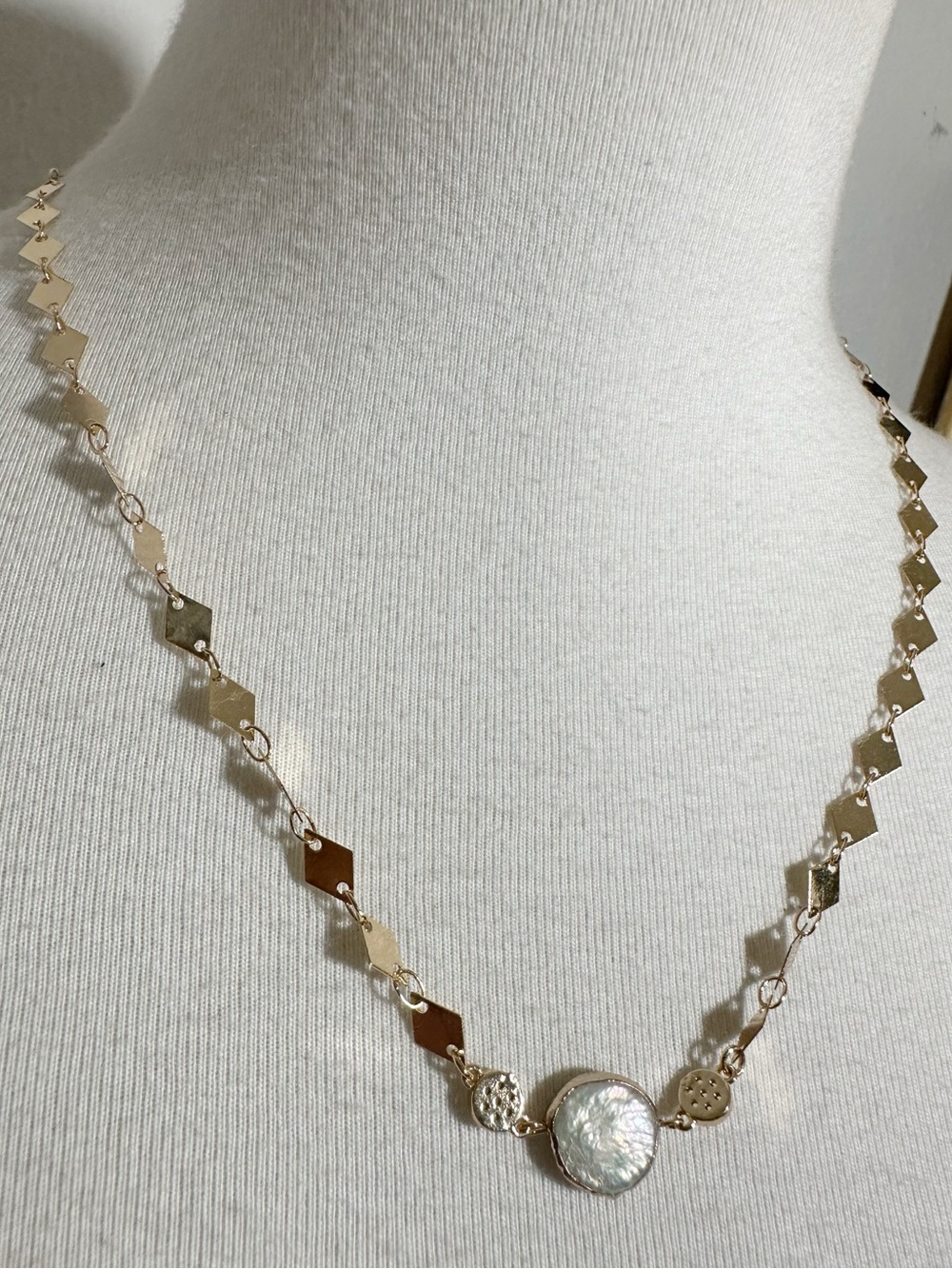 New Ettika Kite Chain 18K Gold Plated 15" With A 5" Extender Necklace Boho
